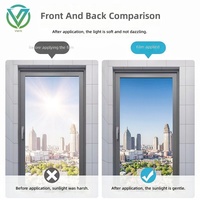 Película para Ventanas Autoadhesiva Verde, Ecológica, de Material PET, Anti-UV, Impermeable, con Diseño Moderno para Reducir el Resplandor