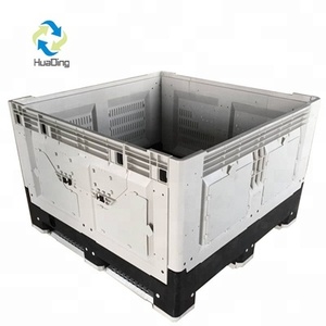 HUADING الثقيلة الصناعية تكويم قابلة للطي HDPE البليت مربع رف الأسلاك للطي لتخزين OEM المورد - Product Image 1