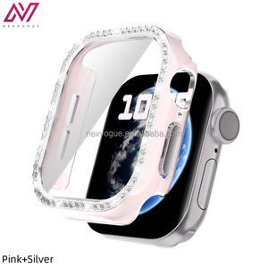 NEXVOGUE pour I <span class=keywords><strong>Watch</strong></span> Boîtier <span class=keywords><strong>45</strong></span> <span class=keywords><strong>mm</strong></span> Couleur noire Couverture diamant de luxe I <span class=keywords><strong>Watch</strong></span> ultra 49 <span class=keywords><strong>mm</strong></span> Protecteur - Product Image 6