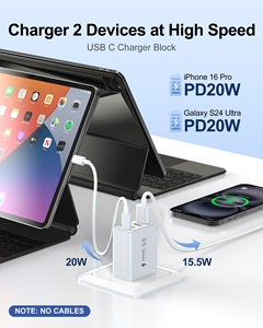 40W 4-<span class=keywords><strong>Port</strong></span> Pd Power Adapter Sạc QC Tường Cắm Nhanh Chóng Sạc Khối Cube Hộp Gạch Cho iPad Pro iPhone 15 14 13 12 11 Pro Max - Product Image 5