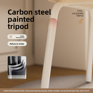 Ánh sáng sang trọng Kem trang điểm ghế cao cấp kim loại làm móng tay Phân bàn phong cách hiện đại tựa lưng cho cô gái phòng ngủ bàn trang điểm sống - Product Image 5