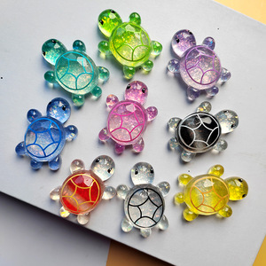 Transparent Resin Sequins Flashing Turtles Big <b>Small</b> Cute DIY Keychains <b>Ornaments</b> Blind Bag Accessories for Home Decoration - Product Image 2