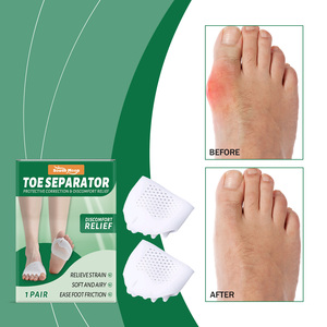 Vente en gros OEM Séparateur d'orteils Coussin en silicone <span class=keywords><strong>pour</strong></span> chaussures Semelles intérieures de chaussures Correcteur d'orteil <span class=keywords><strong>Hallux</strong></span> <span class=keywords><strong>Valgus</strong></span> Coussinets en gel Soins des pieds - Product Image 4