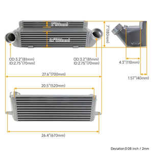 Intercooler de Alto Rendimiento para <span class=keywords><strong>BMW</strong></span> 325d 330d <span class=keywords><strong>335d</strong></span> E90 E92 E93 Diésel 05-13 - Product Image 5