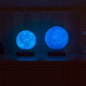 Portable RGB 16 Color LED 3D European Romantic Modern Bedroom Light Decoration Magnetic Floating Sunset Moon <b>Lamp</b> - Product Image 1