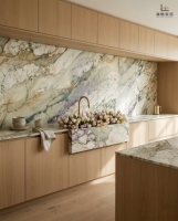 Cuisine modulaire complète et moderne avec finition acrylique et installation murale pour les salles à manger et les centres commerciaux