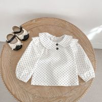 Engepapa Vêtements pour enfants Printemps Hauts à manches longues à pois pour filles Jupe Pantalon Ensemble 2 pièces Coton Style ordinaire Europe Amérique