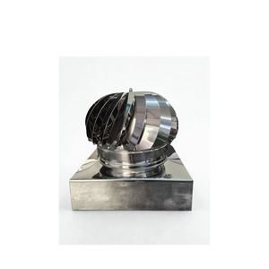<b>Square</b> Wind Driven Chimney Cowl Stainless Steel 304 KIWA Certified Industrial Design Made in Italy for Flue Gas Air Exhaust - Product Image 1