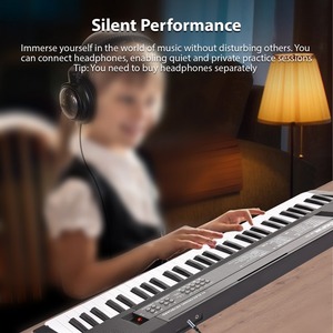 BIGFUN Tastiera Elettronica a 61 Tasti con Doppi Altoparlanti, 8 Toni, 5 Ritmi, 5 Percussioni, 6 Demo, Strumento Musicale - Product Image 5