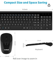Ensemble clavier et souris USB sans fil rétroéclairé RVB 104 touches Combo ordinateur compact Standard pour HP/Lenovo pour ordinateur portable Mac