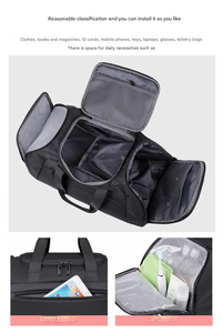 Bolsa de lona para hombre y <span class=keywords><strong>mujer</strong></span> con logotipo personalizado, <span class=keywords><strong>mochila</strong></span> con compartimento para zapatos, bolsas de lona para gimnasio deportivo para viajar con bolsillo mojado - Product Image 4