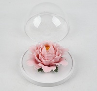 Diffuseur d'arômes en céramique fait main avec pivoine, ensemble de pierres aromatiques, dôme en verre, huile essentielle, coffret cadeau de luxe pour la maison, parfum d'ambiance lavande toutes saisons