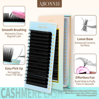 Ekstensi Bulu Mata Sutra PBT Korea, Tray Bulu Mata Gelap, Tray Bulu Mata Velvet, Ekstensi Bulu Mata Matte Black Cashmere, Grosir