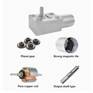 Tốc độ thấp Worm Gear động cơ 6rpm đến 210rpm jgy370 DC 6V 12V 24V mô-men xoắn cao tốc độ giảm tốc kim loại Worm Gear Box động cơ - Product Image 5