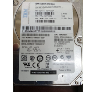 02PX539 2.4TB 10K 2.5" HDD SFF 10000RPM SAS 12G 2.5inch Hard <b>Drive</b> for FlashSystem 5015 5035 Storwize V5000E 2.4T HDD 2.5inch Ha - Product Image 1