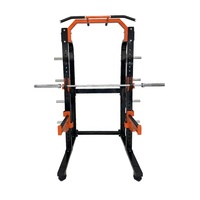 Station multifonction Smith Gym Machine avec pile de poids, noire, machine Smith complète Powertec Gym, équipement d'exercice tout-en-un