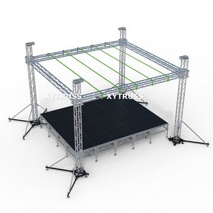 Venta al por mayor de alta calidad personalizada 7x7x5m de aluminio etapa truss techo plano con cubierta de PVC - Product Image 3