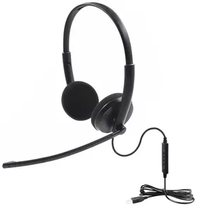 Casque d'écouteurs avec microphone et fonction anti-bruit, casque d'écoute avec prise USB/ DC de 3.5mm pour <span class=keywords><strong>téléphone</strong></span> portable, PC, <span class=keywords><strong>VOIP</strong></span> et centre d'appels - Product Image 1