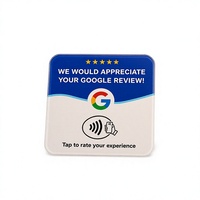 Kartu Ulasan NFC Akrilik Kustom 13.56MHz Kartu Tap Rating Google Anti Gores