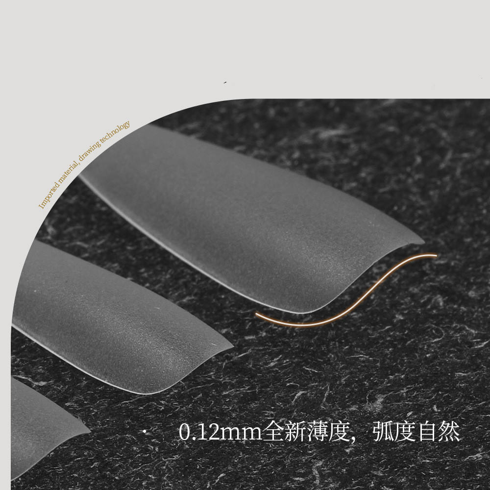300pcs /bag Matt Clear Press on Nail Tips Full Cover XS/S/M/L Base False Artificial Nails Supplier Bag Transparent Nails