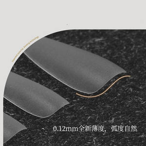 300 adet/torba Matt temizle basın tırnak ipuçları tam kapak XS/S/<span class=keywords><strong>M</strong></span>/L baz yanlış yapay tırnaklar tedarikçisi çanta şeffaf çivi - Product Image 3