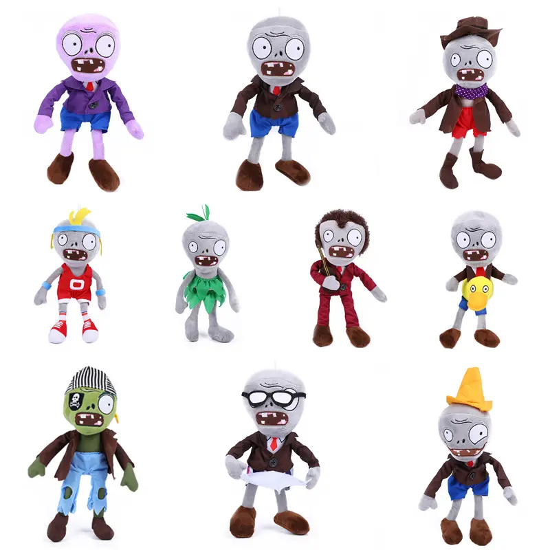 QY murah tempat grosir 30cm Tanaman vs Zombie boneka mewah Zombie boneka mainan lembut permainan boneka untuk anak-anak hadiah