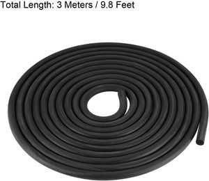 แถบซีลยางโฟมเส้นผ่าศูนย์กลาง6มม. สีดำยาว3เมตรพร้อมช่องว่างแบคเกอร์รูปร่างแพคเกอร์ - Product Image 2