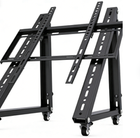 Support TV à roulettes pour téléviseurs de 32 à 70 pouces, chariot TV robuste à roulettes, support TV stable avec roulettes verrouillables