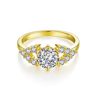 Модный дизайн оптом позолоченный родиевый латунь циркон ювелирные изделия женские Свадебные Элегантные кольца - Product Image 6