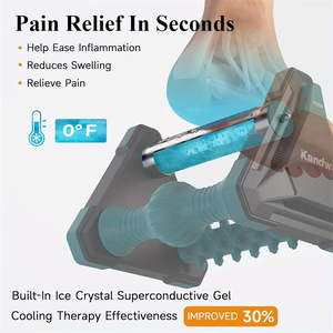 Massaggiatore <span class=keywords><strong>per</strong></span> Piedi 3-in-1 con Funzione di Compressione a Freddo <span class=keywords><strong>per</strong></span> Alleviare il Dolore alla Fascia Plantare e al Tallone, Dispositivo <span class=keywords><strong>per</strong></span> Allenamento dei Piedi con Agopressione - Product Image 4