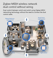 Nuovo Design 2025 Interruttore a Muro Intelligente B2 Zigbee con Pulsante Fisico, Solo Fase (Senza Neutro), Compatibile con App Tuya Smart Life, Relè Integrato, Vetro, 250V