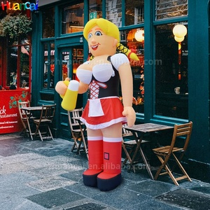 Mejor venta inflable camarera niña muñeca inflable precio promocional publicidad personalizada inflable entrega rápida para restaurante - Product Image 4
