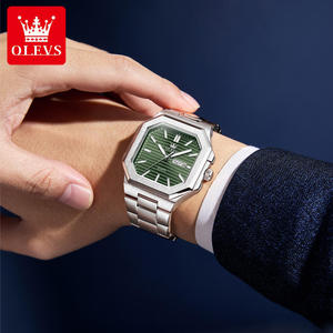 Reloj de Cuarzo 3731 OEM con Logotipo Personalizado, Elegante, Minimalista, para Hombre, con Correa de Acero Inoxidable Cuadrada, Resistente al Agua, con Pantalla Analógica - Product Image 2