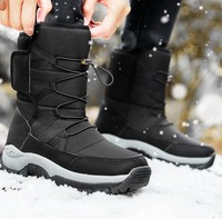 Bottes d'hiver pour hommes, chaudes et isolées, multicolores, durables, semelle en caoutchouc antidérapante, pour le ski, la randonnée en montagne, usage quotidien
