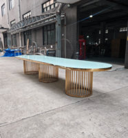 Support à dessert de luxe en métal doré pour table de dîner, idéal pour mariages, banquets et réceptions - Vente en gros directe usine