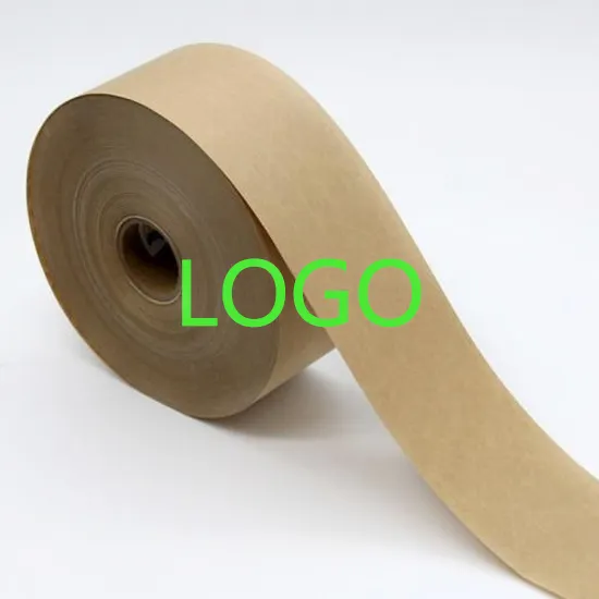 Reinforced Kraft Paper Tape Customized Logo for Industrial Packaging, Strapping & Reinforcement