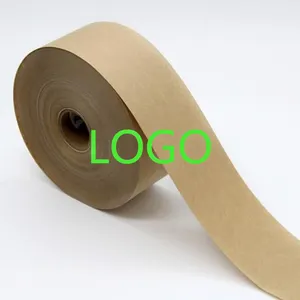 Reinforced Kraft Paper Tape Customized Logo For Industrial Packaging Strapping Reinforcement