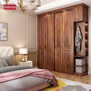 เฟอร์นิเจอร์ห้องนอน2ประตูบานเลื่อนตู้เสื้อผ้าโบราณออกแบบตู้เสื้อผ้า - Product Image 4