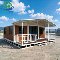 Villa moderne préfabriquée insonorisée prête à l'emploi de 20 pieds, conteneur pliable extensible, maison préfabriquée mobile 2, 3, 4, 5 chambres