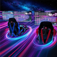 Simulateur scolaire haut de gamme réaliste professionnel de course F1 virtuelle, de sport automobile dynamique, de rallye multijoueur, Pod de course VR d'intérieur