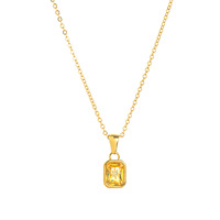 Collier Pendentif Clavicule Étoile en Cristal Pierre de Naissance 12 Anniversaires en Acier Inoxydable Bijoux de Mode Lincy