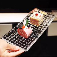 Assiette décorative en verre cristal, plateau à fruits et gâteaux au design minimaliste européen pour fruits secs et gâteaux