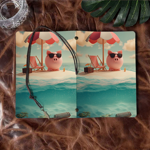 Cuaderno A6 Regalo de Pascua para que los gerentes den a los equipos como símbolos de unidad con alcancía Silla de playa Paraguas impreso en la ensenada - Product Image 6