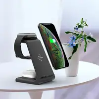 3 15W Wireless Charging Station 3 In 1 Fast Charging Station Wireless Charger Stand For Iphone 13/12/11 Pro Max/X/Xs Max/8/8 Plus