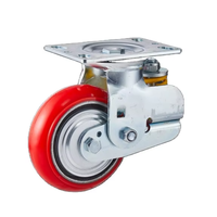 Nouvelle conception de chariot robuste industriel avec roues en polypropylène PU à noyau en fer, amortissantes, de 5/6/8 pouces