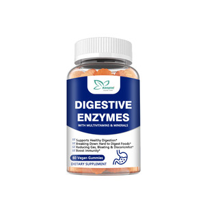 Частная торговая марка без сахара способствует пищеварению, пищеварительные ферменты, мармеладки 1000 мг с поливитаминами и минералами - Product Image 1