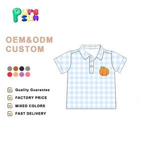 Tenues d'automne pour fillettes, ensembles de vêtements pour enfants, vêtements personnalisés à thème citrouille d'Halloween avec smocks - Product Image 5