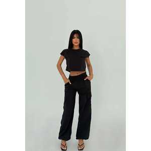 Ensemble de costume noir pour femme avec détail poche - Product Image 5