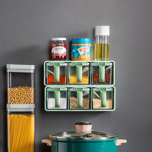 Boîte à épices carrée murale <span class=keywords><strong>METKA</strong></span> avec couvercle, en plastique, 390 ml, écologique, couleur personnalisable, pour la maison et les restaurants, outils pour herbes aromatiques - Product Image 6