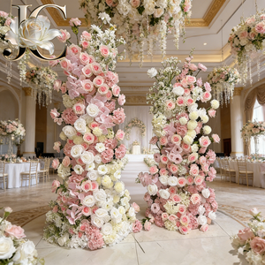Arche de fleurs écologique non toxique pour la décoration de lieux de mariage, arche de fleurs <span class=keywords><strong>champagne</strong></span>, décoration d'entrée de mariage de luxe - Product Image 1